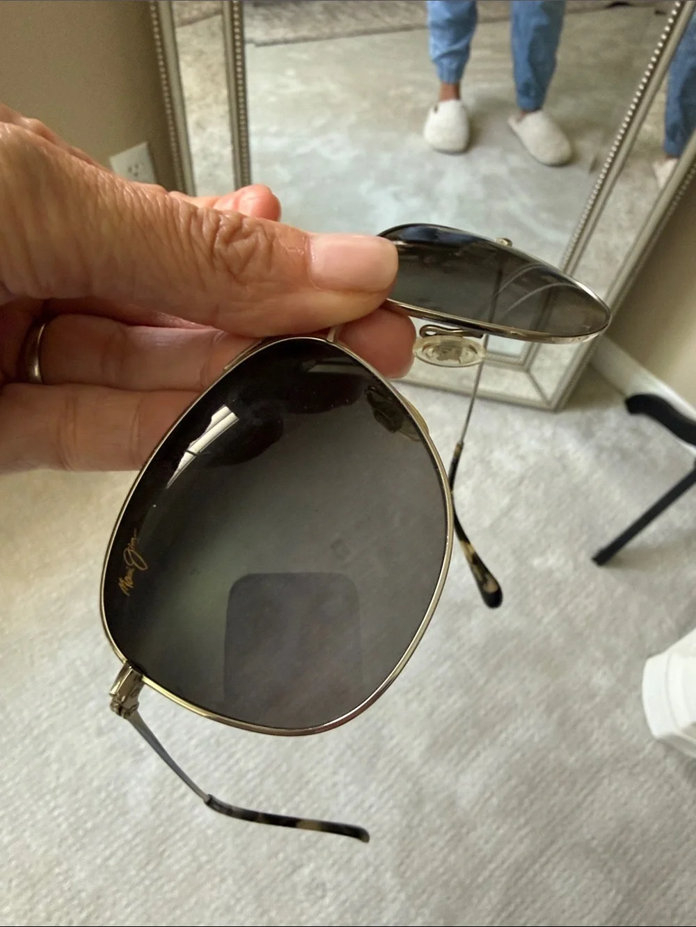Maui Jim Polarized Cliff House Aviators (MJ 247-17)